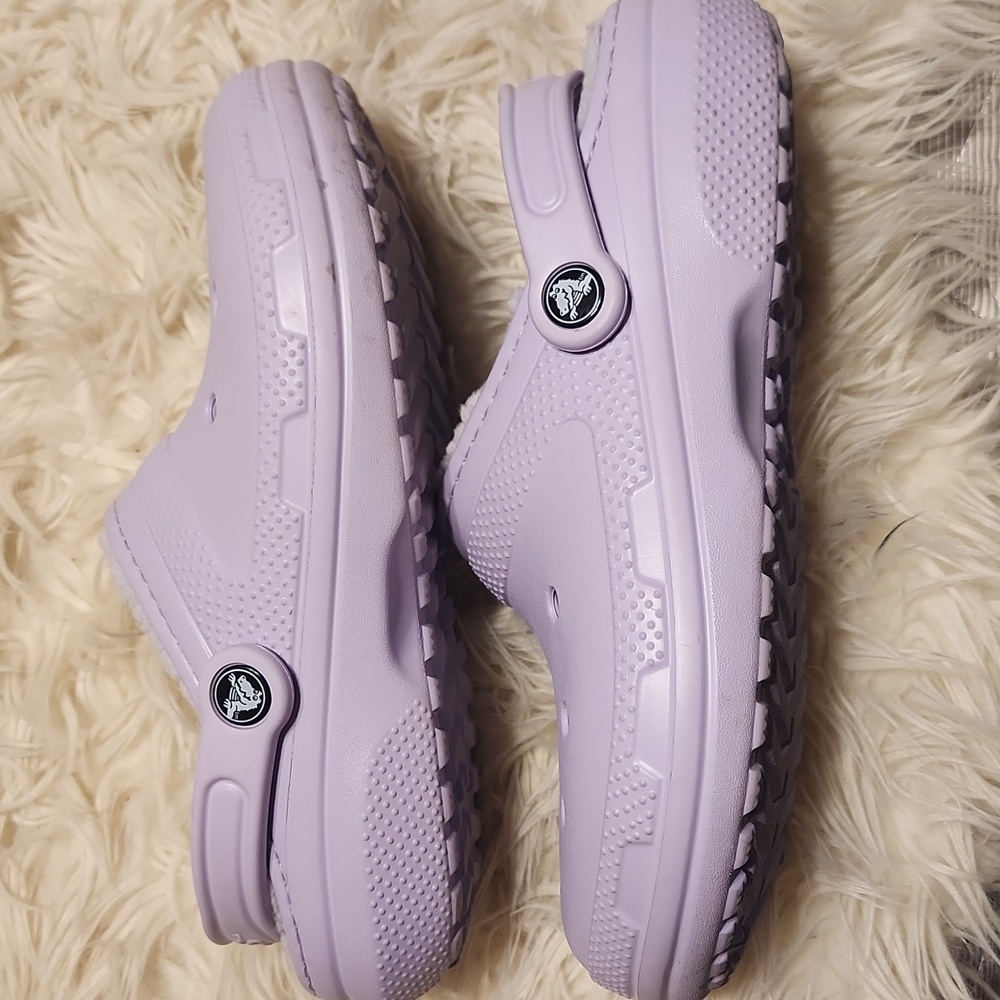 Crocs Shoes - Light Purple W/ Fur ***NWOT*** - Picture 3 of 5